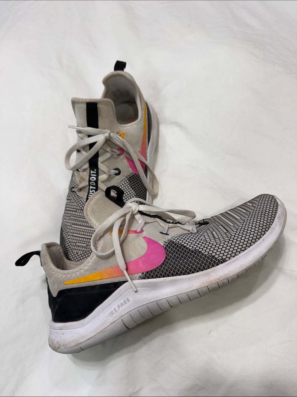 Nike Women’s Free TR8 Laser Fushia Athletic Sneakers in Pink, Yellow & Black